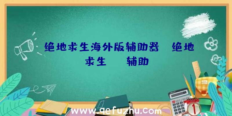 「绝地求生海外版辅助器」|绝地求生